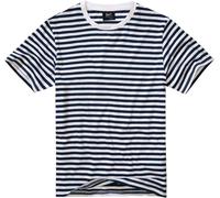 Brandit Stripe Jersey T-Shirt, weiss-blau, Größe 3XL für Männer
