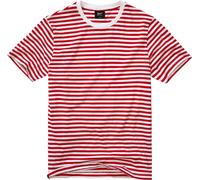 Brandit Stripe Jersey T-Shirt, weiss-rot, Größe 2XL für Männer