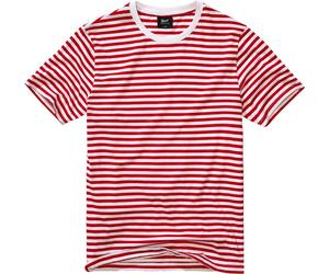 Brandit Stripe Jersey T-Shirt, weiss-rot, Größe XL für Männer