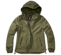 moderne Brandit Damen Windbreaker-Jacke mit verstellbarer Kapuze Übergangs-Jacke Khaki XL