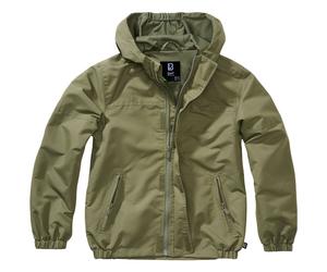 Brandit - Summer Windbreaker Frontzip Kinderjacke - Olive Körpergröße 146-152 cm