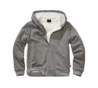Brandit - Sweatjacket Teddylining Sweatshirt - Dark Grey Melange S