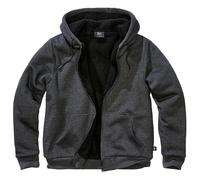 Brandit - Sweatjacket Teddylining Sweatshirt - Black Melange 6XL