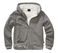 Brandit - Sweatjacket Teddylining Sweatshirt - Dark Grey Melange XL