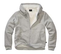 Brandit - Sweatjacket Teddylining Sweatshirt - Grey Melange XXL