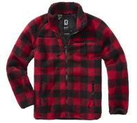Brandit Teddyfleece Outdoorjacke Größe 5XL Farbe Rot/Schwarz
