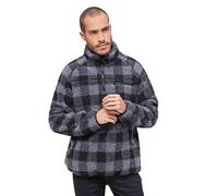 Brandit Teddyfleece Pullover – schwarz-grau – Größe 2XL – für Männer