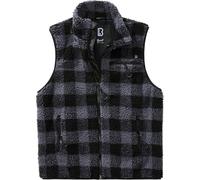 Brandit Teddyfleece Weste, schwarz-grau, Größe 3XL für Männer