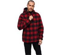 Sommerjacke BRANDIT "Herren Teddyfleece Worker Pullover Jacket" Gr. XXL, bunt (red, black, white) Herren Jacken Übergangsjacken (83018433-XXL)