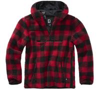 Brandit Pullover Teddyfleece Worker schwarz-rot Größe L