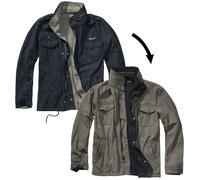 Brandit Twister Reverse Vintage Jacket, schwarz/Oliv, Größe 5XL