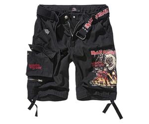 Brandit Unisex Iron Maiden Savage Shorts Number of The Beast Black Edition Cargos