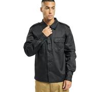 Brandit Hemd US Shirt Langarm Schwarz 80% Polyester/20% Baumwolle Herren 3XL