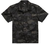 Brandit Herren US Shirt Ripstop 1/2 Arm Schwarz M