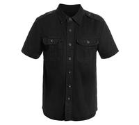 Brandit - Vintage Short Sleeve Hemd - Black 7XL