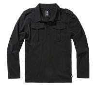 Brandit Willis Polo-Langarm-Shirt, Schwarz Größe M