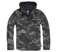 Brandit Hooded Windbreaker m. Fleecefutter darkcamo, Größe 4XL, Herren, mit Kapuze, Synthetik