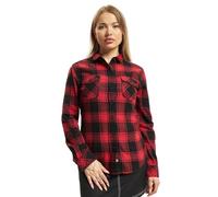 Brandit Women Amy Flannel Shirt Long S, Farbe: red/Black, Größe: XL