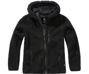 Brandit Women Jacke Ladies Teddyfleecejacket hood Black-XS