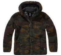 Brandit Teddyfleece-Jacke mit Kapuze Woodland Größe 3XL Synthetik