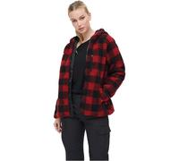 Brandit Women Teddyfleece Jacket Hooded, Farbe: red/black, Größe: M