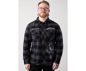 Brandit x Motörhead - Check - Hemd - Schwarz - S - 100% Baumwolle Schwarz S