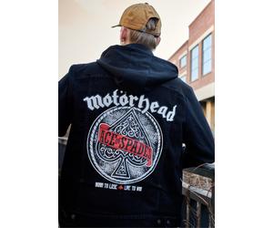 Brandit x Motörhead - Cradock Denim Black/Black - Jeansjacke - Schwarz - M - 80% Baumwolle, 18% Polyester, 2% Elastan Schwarz M