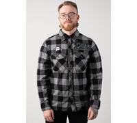 Brandit x Ozzy Osbourne - Check Shirt Long - Hemd - Grau - S - 100% Baumwolle Grau S
