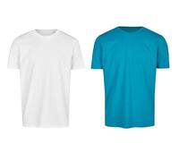 Brandless Basic Bio T-Shirt (Men Nr.3 ) Doublepack GOTS Weiss-Petrol XL