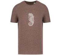 Brandless Basic Bio T-Shirt Nr.4 Seepferd 155g/m² XXS - 5 XL Meliertes Braun M