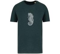 Brandless Basic Bio T-Shirt Nr.4 Seepferd 155g/m² XXS - 5 XL Meliertes Grün XXS