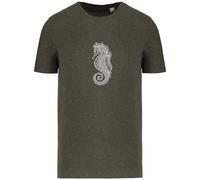 Brandless Basic Bio T-Shirt Nr.4 Seepferd 155g/m² XXS - 5 XL Meliertes Khaki 4XL