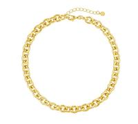 Brandlinger ® Damen Kette Breit Chunky Statement - Schmuck Vergoldet mit 18 Karat (Silber und Gold) für Frauen und Mädchen - Länge 40-45cm