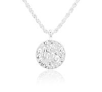 Brandlinger ® Halskette Damen mit Anhänger. Schmuck Damen vergoldet mit 18 Karat (Silber und Gold) für Frauen und Mädchen. Größe Anhänger Kette: 15mm (Silber)