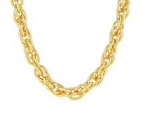 Brandlinger® Kette Damen. Breit Chunky Statement Schmuck Damen mit 18 Karat Vergoldet (Silber und Gold) für Frauen und Mädchen. Länge 40-45cm