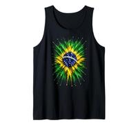 Brasilien Flagge Design Brasilien Flagge Splash Art Brasil Tank Top