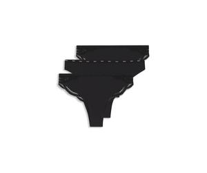 Brasilslip BOSS "3P LACE", Damen, Gr. M, 3 Stk., schwarz 001, Webqualität, Obermaterial: 80% Polyamid, 20% Elasthan, körpernah, Unterhosen, aus supersoftem Material mit nicht abzeichnendem Schnitt (68