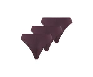 Brasilslip BOSS "3P MICRO BRAZILIAN", Damen, Gr. XL, 3 Stk., lila (schwarz lila 505), Unterhosen (17503969-XL) schwarz lila 505
