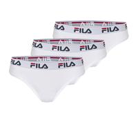Brasilslip FILA "WOMAN BRAZILIAN SLIP", Damen, Gr. L, weiß, Obermaterial: 95% Baumwolle, 5% Elasthan, unifarben, körpernah, Unterhosen, mit elastischem Logobund (62105805-L) weiß