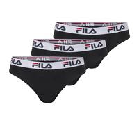 Brasilslip FILA "WOMAN BRAZILIAN SLIP", Damen, Gr. M, schwarz, Obermaterial: 95% Baumwolle, 5% Elasthan, bedruckt, unifarben mit Farbeinsatz, körpernah, Unterhosen Brasilslip, mit elastischem Logobund