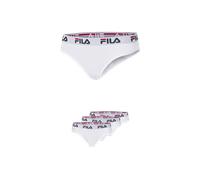 Brasilslip FILA "WOMAN BRAZILIAN SLIP", Damen, Gr. S, weiß, Obermaterial: 95% Baumwolle, 5% Elasthan, unifarben, körpernah, Unterhosen, mit elastischem Logobund (62105805-S) weiß