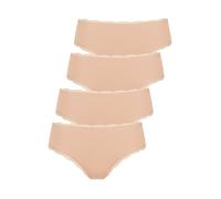 Brasilslip LISCA "4er Pack Damen Brazilian Slip Everyday", Damen, Gr. L, beige (pearl shell), Obermaterial: 75% Baumwolle CO. 15% Polyamid PA. 10% Elasthan EL., Unterhosen (30292961-L) pearl shell