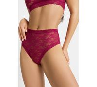 Brasilslip LSCN BY LASCANA, Damen, Gr. 40/42, 1 Stk., deep berry, Spitze, Obermaterial: 90% Polyamid, 10% Elasthan, unifarben, bequem, Unterhosen Brasilslip, aus zarter Spitze (98163828-40)