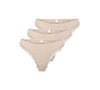 Brasilslip ONLY "ONLCHLOE LACE BRAZIL 3-PACK NOOS ACC", Damen, Gr. S (36), peach taffy pack:x3, Obermaterial: 90% Polyamid, 10% Elasthan, unifarben, Unterhosen (65072030-S) peach taffy pack:x3