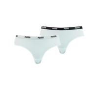Brasilslip PUMA "PUMA WOMEN MICROFIBER BRAZILIAN 2P HANG", Damen, Gr. XL, weiß, Microfaser, Obermaterial: 83% Polyamid, 17% Elasthan, körpernah, Unterhosen Brasilslip, Mit Soft-Touch-Bund (53205409-XL