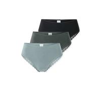Brasilslip SCHIESSER "Modern Multipacks", Damen, Gr. 38, sortiert 4, Single Jersey, Obermaterial: 95% Baumwolle, 5% Elasthan, körpernah, Unterhosen, Spitzenbänder, Single-Jersey, Baumwollmischung (181