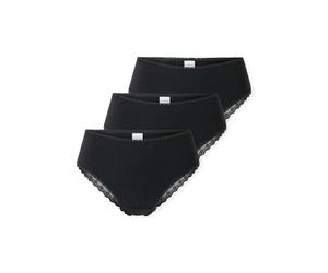 Brasilslip SCHIESSER "Modern Multipacks", Damen, Gr. 42, schwarz, Single Jersey, Obermaterial: 95% Baumwolle, 5% Elasthan, körpernah, Unterhosen, Spitzenbänder, Single-Jersey, Baumwollmischung (768623