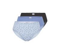 Brasilslip SCHIESSER "Modern Multipacks", Damen, Gr. 44, bunt (918, sonstiges), Single Jersey, Obermaterial: 95% Baumwolle, 5% Elasthan, körpernah, Unterhosen, Spitzenbänder, Single-Jersey, Baumwollmi