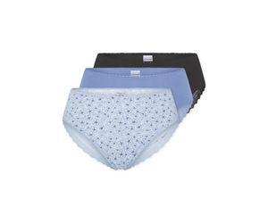 Brasilslip SCHIESSER "Modern Multipacks", Damen, Gr. 44, bunt (918, sonstiges), Single Jersey, Obermaterial: 95% Baumwolle, 5% Elasthan, körpernah, Unterhosen, Spitzenbänder, Single-Jersey, Baumwollmi