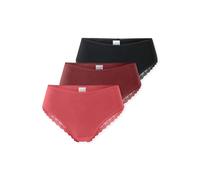 Brasilslip SCHIESSER "Modern Multipacks", Damen, Gr. 46, bunt (sortiert 5), Single Jersey, Obermaterial: 95% Baumwolle, 5% Elasthan, körpernah, Unterhosen, Spitzenbänder, Single-Jersey, Baumwollmischu